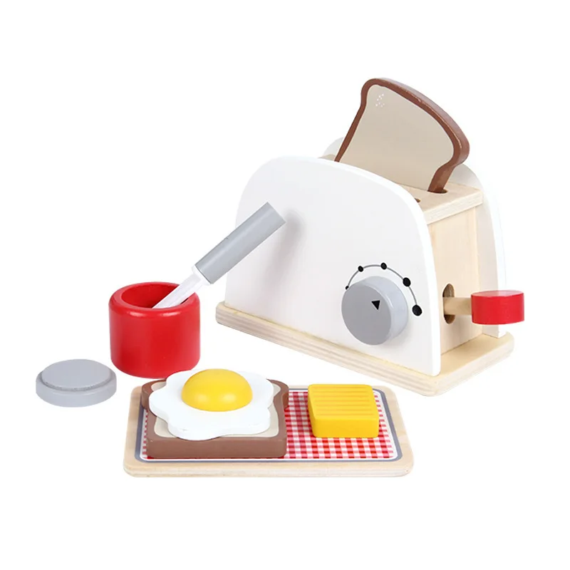 Druri Kuzhinë, bëjnë sikur Luajnë Lodër Simulimi Druri makinë Kafeje Toaster Makinë Ushqimit Mikser Baby Mësuarit Lodra Edukative . ' - ' . 2
