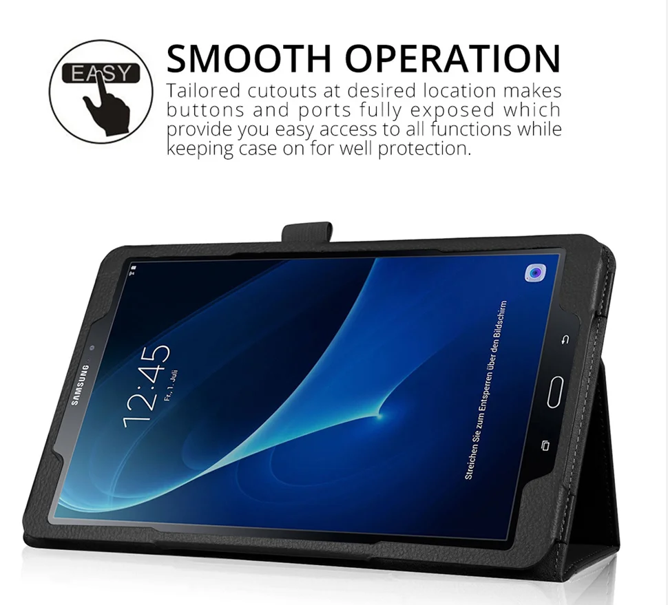 Tab A6 10.1 T580 T585 Rrokullisje Rast për Samsung Galaxy Tab A6 10.1 S6 Lite P610/A7 T500/T580 T590 X200 PU Lëkure të Qëndrojë Smart Cover . ' - ' . 4
