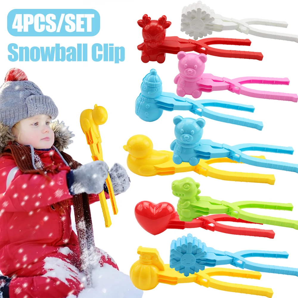 4pcs/set top bore Klip Bora Koprrac Clamps Mjet Multi-formë Cartoon Snowballs Rrëmbyes Hedhin Snow Ball Sportive dhe Lodra të Fëmijëve Lodra . ' - ' . 0