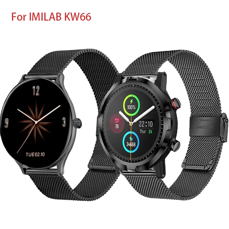 Metalike të Rripit Për Xiaomi Haylou RT LS05S/RS3 LS04 Watchband Çelik të Shpejtë Lirimin Rripa Për IMILAB KW66 KW12 Correa Band . ' - ' . 0