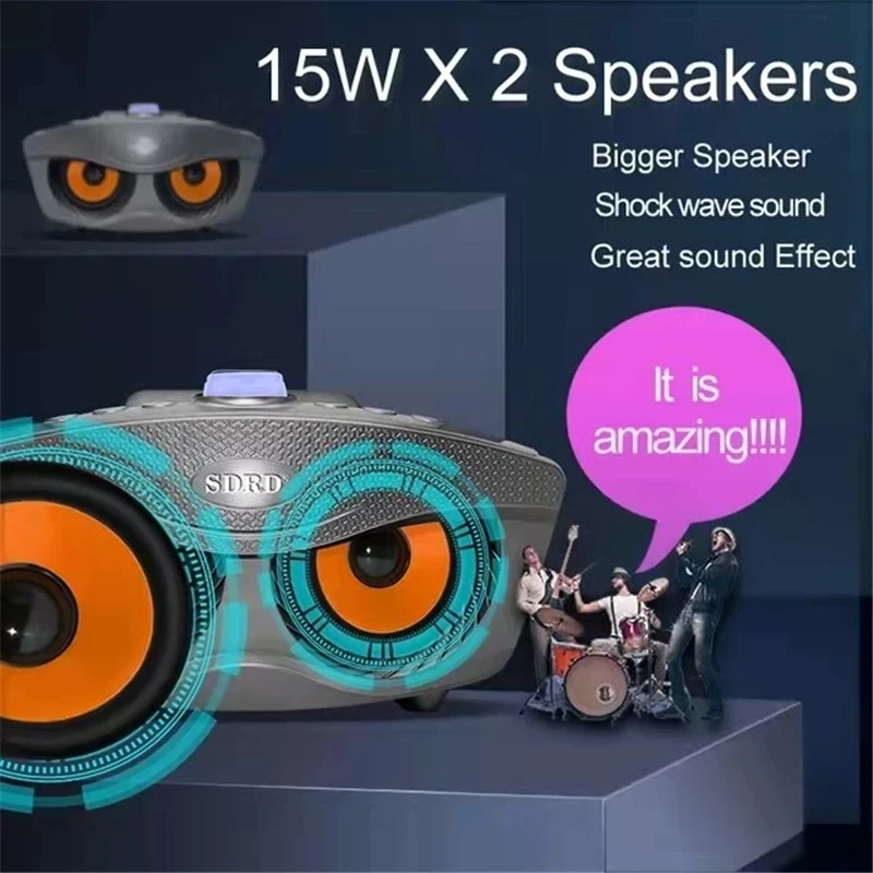 SD306 Plus Portable Karaoke pa Tel Bluetooth Kryetarit 2 në 1 Dyfishtë Mikrofon Owl Kryetarit 30W të Lartë të Pushtetit Subwoofer Familjes KTV . ' - ' . 4