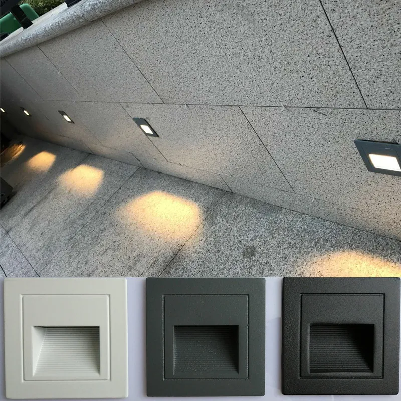 led wall llambë 5W IP65 të UDHËHEQUR Shkallë të Lehta Hap Dritën Recessed varrosur llambë indoor/ outdoor i papërshkueshëm nga uji Shkallë Hapi dritat AC85-265V . ' - ' . 0