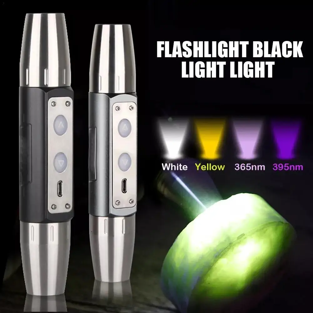 LED Blacklight elektrik Dore të Bardhë në të Verdhë të Dritës UV Lodh Perlë Pishtar 365nM+395nM LED elektrik Dore Inspektuar Pishtar për Gem Lodh Bizhuteri . ' - ' . 0