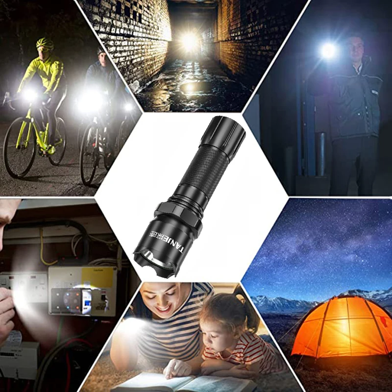 Portative LED elektrik Dore 3 Modes Aroused Zoom Taktike Pishtar Llambë USB Akuzuar Ultra-të ndritshme Pusi në Natyrë Kampe Dritë . ' - ' . 5