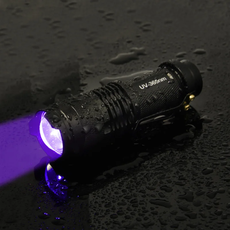 Mini LED Dritë Uv Dore Ultravjollcë Pishtar me Zoomable 395/365nm Ultra Vjollcë Pusi për Manar Urinës Njollat e Zbulimit . ' - ' . 2