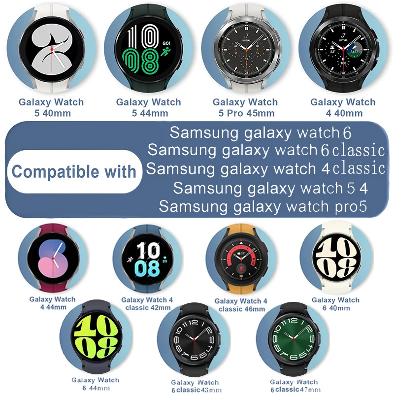 Silikoni Rrip për Samsung Galaxy Watch 6 Klasik 47mm 43mm/4 klasike 46mm 42mm Byzylyk Galaxy Watch 5/5pro 45mm/4/6 40mm 44mm . ' - ' . 1