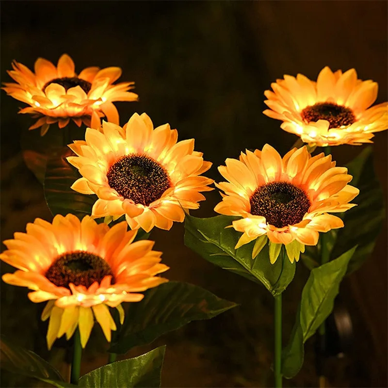 Sunflowers Diellore Led Dritë në Natyrë papërshkueshëm nga uji LED Kopsht Dritë në Natyrë Shtegun e Dritës Diellore Dritat për Patio Lëndinë Oborr Ballkon . ' - ' . 0