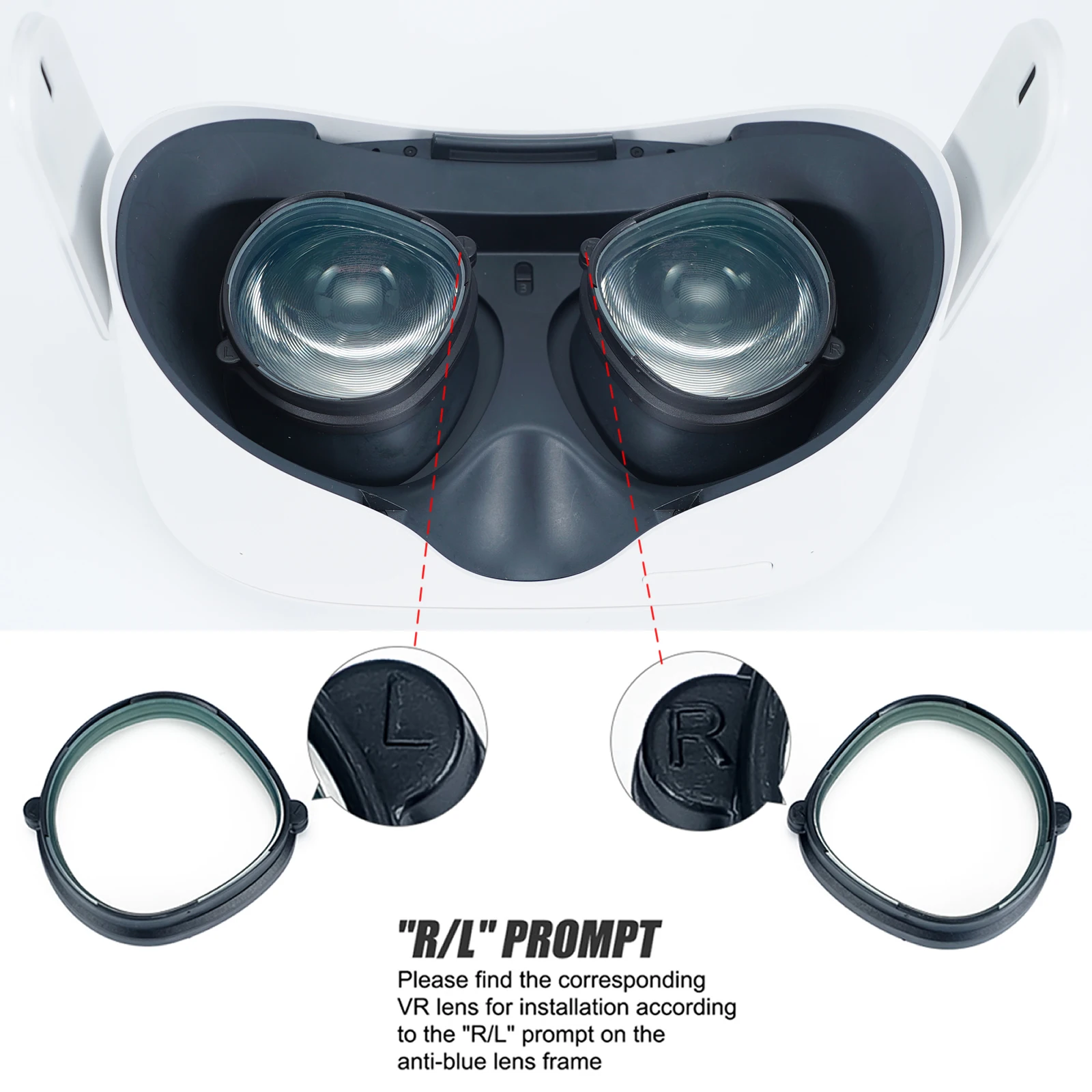 Miopi Lente për Oculus Kërkim 2 Recetë Lente Anti Blu Anti-shkëlqim verbues Filtër VR Eyeglass Magnetike Lente Përshtatës të Shpejtë Release . ' - ' . 4