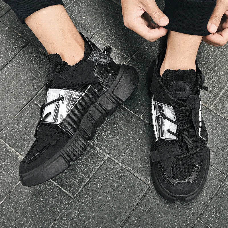 Burrat Këpucë 2022 Modës Të Lartë Të Bandës Disa Atlete Të Sheshtë Dantella Korean Babi Këpucë Trend Splicing Rrjetë Breathable Vulcanized Këpucë . ' - ' . 2