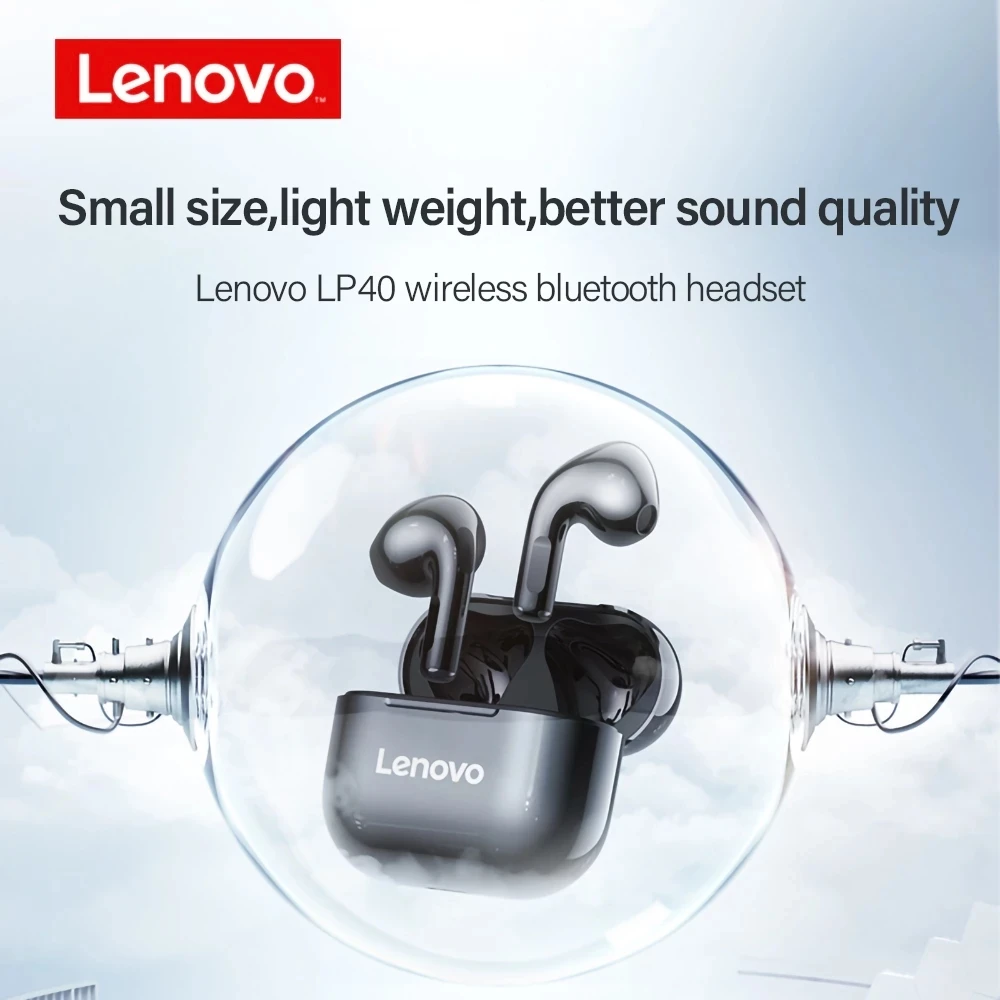 Lenovo LP40PRO/LP40 5pcs Celulare Earphone Bluetooth 5.0 Dyfishtë Stereo Zhurmë Uljen e Bas Kontakt të Kontrollit Gjatë Pritjes 230mA . ' - ' . 2