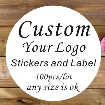 100PCS 3cm 4cm 5cm 6cm 7cm porosi afishe dhe të Përshtatur LOGO/Dasmës stickers/Dizajn Tuaj Stickers/Personalizuar stickers