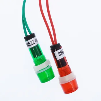 10PCS XDN1 Kaloni Sinjal Llambë Pushtet Tregues Dritë e Kuqe e Gjelbër 220VAC Për Ujë Kaldaja Ngrohje Temperaturë të Lartë Rezistencës