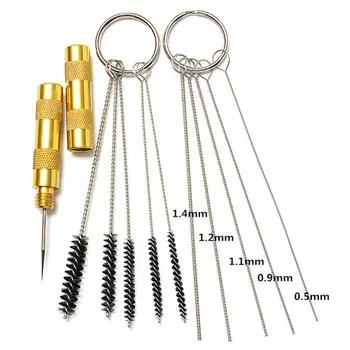 11pcs/set të Nxehtë Shitjen e Gjilpërës & Furçë të Vendosur Airbrush Llak Armë Hundë Cleaning Tool Repair Kit