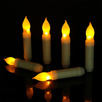16.5 cm 11.5 cm Krishtlindjeve Qiri Dritat LED Flameless Kon Qirinj Llambë për Dasma Halloween Ditëlindjen Shtëpi pushimi Partia Dekor