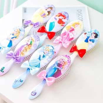 16 Disney Stil të Ngrira Krehër për Vajzat Disney Princess Ariel Rapunzel Flokët Brushat e Kujdesit të Flokëve Vajzë të Kujdesit të Fëmijëve Dhuratë Krehër