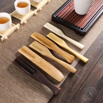 1Pc Natyrore Bambu Lugë Çaj Kinez Kongfu Çaj Lopatë Druri Çajit Ceremoni Teaware Pajisje