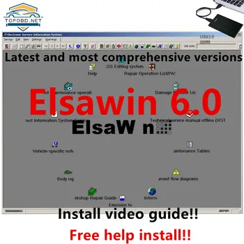 2023 nxehtë shitur ElsaWin 6.0 Auto Riparim Software Për Audi v. w sk.oda s.hani makinë software riparimin Elsa Fitojë 6.0 versionin më të Fundit