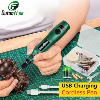 3.7 V USB Cordless Stërvitja e Mini Electric Gdhendje Stilolaps 3 Stërvitje me Shpejtësi Rrotulluese Mjete Kit Gdhendës Stilolaps DIY Për Bluarje Lustrim