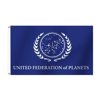 3x5 Ft Bashkuara Federata e Planeteve Flamurin UFP Flamuj