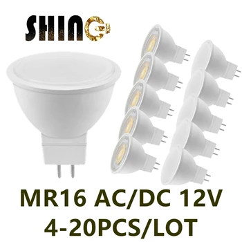 4-20PCS MR16 AC/DC 12 V qendër të vëmendjes LED Llambë GU5.3 shtypja e Ulët 3W 5W 6W 7W Dritë 120 Gradë 38 Gradë Studim Kuzhinë Për në Shtëpi