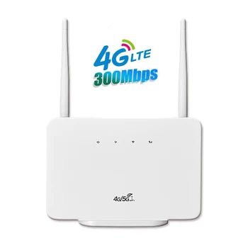 4G Wireless Router 300Mbps 4G LTE CPE Router Modem RJ45 LAN WAN Jashtëm Antena Wireless Hotspot me Slot Kartën Sim të BE-së NA Plug