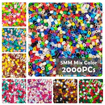 5MM Përzierje Ngjyra 2000PCs Pixel Mister Hekuri Rruaza për fëmijët Hama Rruaza Diy Cilësi të Lartë të punuar me dorë Dhuratën lodër