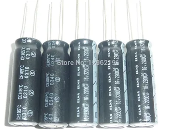 5pcs 2200uF 16V ELNA 10x30mm e KLASËS së LARTË Origjinale 16V2200uF Alumini Electrolytic capacitor