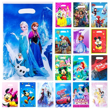 6/10pcs Disney Cartoon Temë Favore Dhuratë Çanta të Ngrira Princeshë Mickey Minnie Pre Qese Fëmijë Ditëlindjen e Partisë Karamele Cookie Qese Paketimi