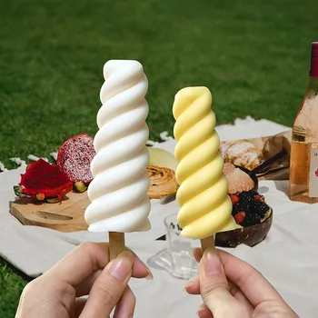 6-edhe Spirale akullore Silikoni Myk në Shtëpi i bërë Fëmijët Popsicle Krijuesi i Ushqimit-klasën e Verës akullore Ëmbëlsirë Jelly Akull Myk