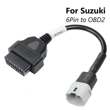 6 Pin Plug Kabllo Diagnostike Lidhës 6Pin të OBD2 Përshtatës Për Suzuki Motor