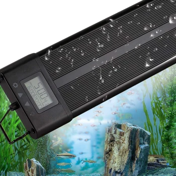 Aliazh alumini Shell Aquarium LED Dritë të Plotë të Spektrit të papërshkueshëm nga uji Diy Dimmable për Tank Peshk Llambë dhe Bimë që Rritet Lightings