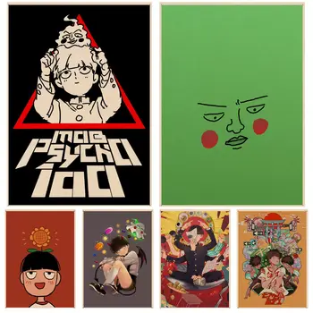 Anime Mob Psiko 100 Printime me Cilësi të Mirë dhe Postera Kraft Letër Gjemb DIY Dhomë Bar-Kafe Kawaii room dekor