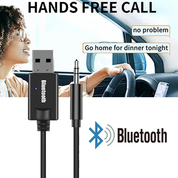 Bluetooth, Marrësi Makine Mini 3.5 MM Jack AUX Audio Auto MP3 Music Dongle Përshtatës për Wireless FM Radio Kryetarit pa duar