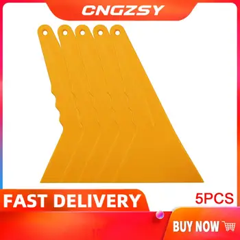CNGZSY 5pcs Makinë Film Mjete të Trekëndëshit Plastike të Verdhë Scraping Aplikues të Mprehtë Shtrydhësi Flluskë Scraper Për Makinën e Filmit Mbështjellës 5A01