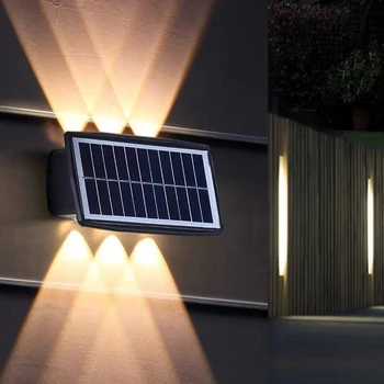 Diellore LED Wall Dritat papërshkueshëm nga uji në Natyrë Dekor Kopsht Mur Llambë Deri Poshtë Shkëlqen Peizazh Ndriçim Për Patio Gardhi i Shkallëve Oborr