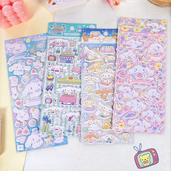 E Bukur Cartoon Sanrio Flluskë Pambuku Doracaku Stickers Dekoruar Melodi Cinnamoroll Shkrimi Goo Kartë Diy Vajzë Lodër Dhuratë