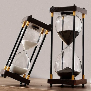 Evropian retro koha rrjedh hourglass timer stolitë për fëmijët e 30 minuta 60 minuta në shtëpi dhomë të gjallë, dekorata anti-bien
