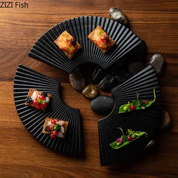 Fan-formuar Shirita Pjatë Restorant Krijuese Pjatë Sushi Çaj Pasdite Tortë Ëmbëlsirë Dekor Pjatë në Shtëpi Mëngjes Qeramike Tableware