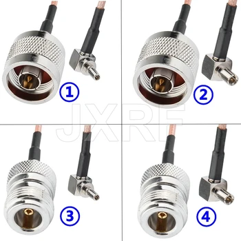 JXRF Coaxial Cable N të CRC9/TS9 Lidhës N Mashkull/Femër për të TS9/CRC9 mashkull kënd të drejtë RG316 duhan i dredhur kabllor 3G 4G Antena Extensio