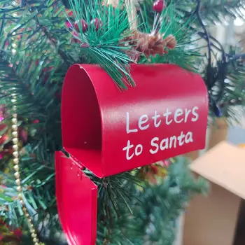 Krijues Metalike Hekuri Të Kuq Postare Të Varur Një Stoli Pemë E Krishtlindjeve Varëse Letra Për Santa Claus Në Shtëpi Krishtlindjeve Ornament