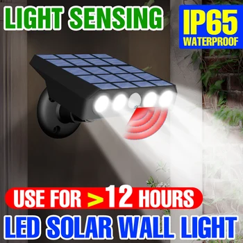 LED Diellore Llambë Outdoor Kopshti Dritat papërshkueshëm nga uji Spotlights Për Jashtme të Ndriçimit LED Projektor Rrugë Llambë Me Sensor Lëvizje