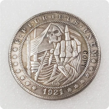 Lloji #41_Hobo Nikel Monedhë 1921-P Morgan Dollar Monedhë Kopje