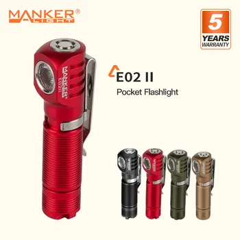 Manker E02 II 420 Lumen Xhep Dore / Mini Pishtar, 10440/AAA Bateri, IPX8 i papërshkueshëm nga uji, me Magnetike Bisht & Kthyeshëm Klip