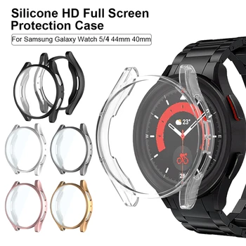 Mbrojtëse Për Rastin Samsung Galaxy Watch 5 44mm 40mm SM-R900 R910/Galaxy Watch 4 Silikoni HD Ekran të Plotë për Mbrojtje të Mbuluar Raste