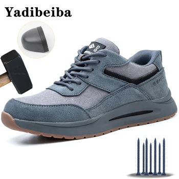 Mbrojtëse Të Punës Atlete Breathable Siguri Këpucë Burra Çelikut Gishtin E Punës Këpucë, Çizme Të Birë-Dëshmi Indestructibe Këpucë Çizme Të Sigurisë