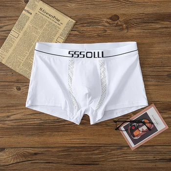 Mens Fryrje Qese pantallona të Shkurtra Boksier të Rehatshme Breathable Rinisë Boxershorts e Njerëzve Underpants Pambuku të Brendshme Shtrirje Boksierët