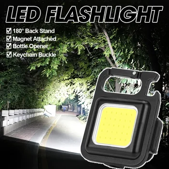Mini LED elektrik Dore Punë të Lehta Portativ Keychain Dritë USB Rechargeable Pishtar Inspektimit Llambë në Natyrë papërshkueshëm nga uji Emergjente Dritë