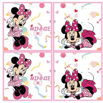 Minnie Mouse Partia Dekor të Shtypura Napkins Filxhan Pjatë Rozë Minnie Baby Parti Koktej Pecetë Darkë Pecetë për Djalë, Vajzë Gjinore të Zbulojë