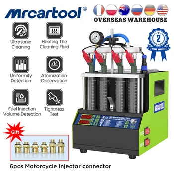 MRCARTOOL V308 Makinë Djegëse Injector Kontrollor Pastrimi i Makinës Motor Benzinë Injector Kontrollor të Pastër 4 Cilindër VS AUTOOL CT160