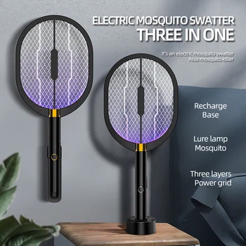 Mushkonjë Vrasëse Kundër Mushkonjave Elektrike USB Vrasës Raketë Fly Swatter Elektrike Kurthe Fluturon Insekteve që mund ta thyejë gjykimin në Shtëpi Mushkonjë Llambë